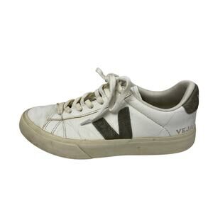VEJA Campo Women's White Leather Round Toe Lace Up Low Top Sneakers Shoes Sz 8.5